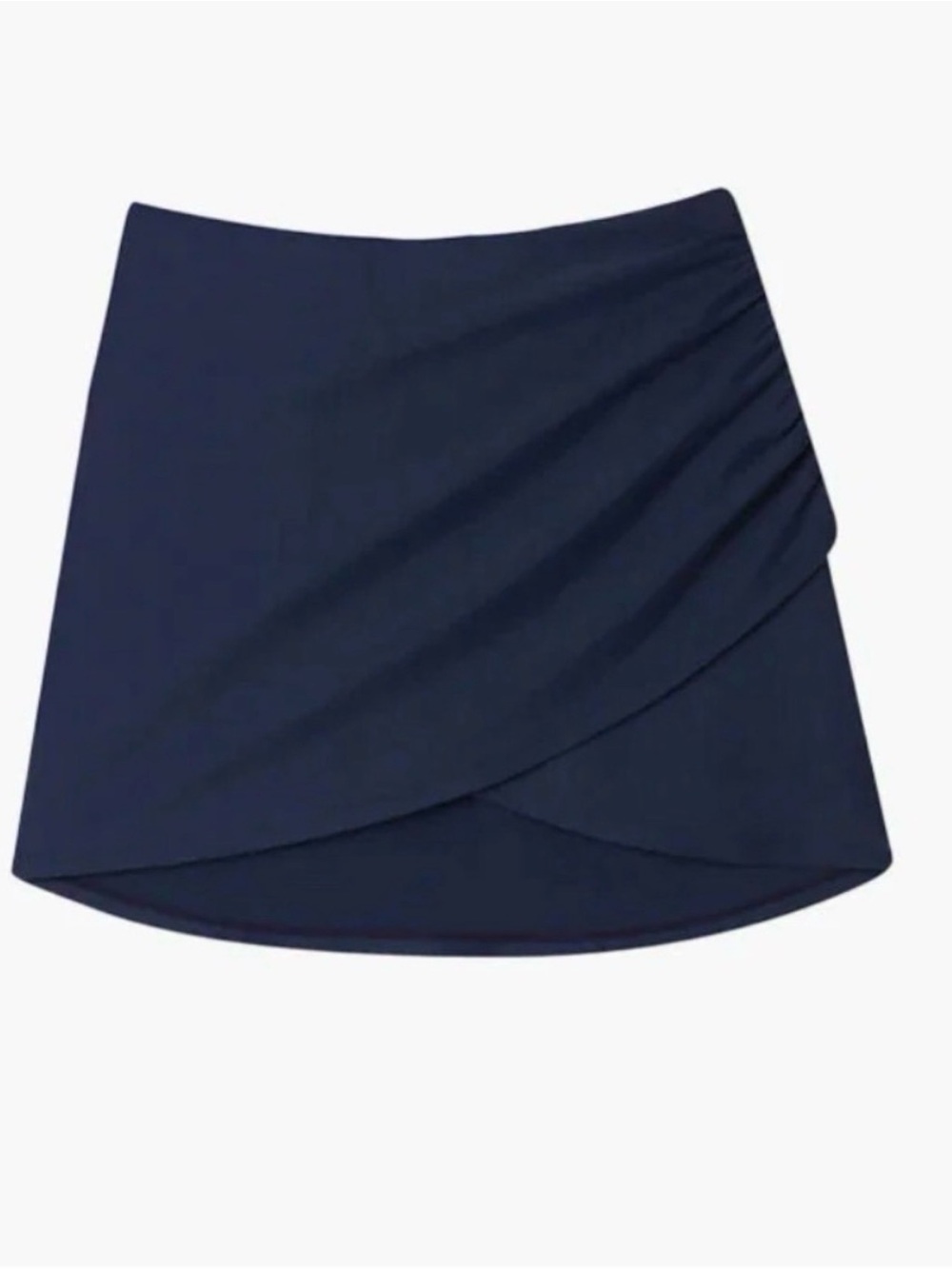 Navy Summer Salt Rouched Swim Skirt